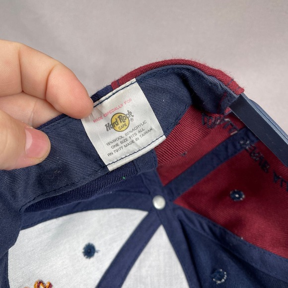 Hard Rock Cafe Dallas Hat Men One Size Blue Snapback Cap Colorblock Embroidered - Picture 8 of 10